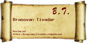 Brasovan Tivadar névjegykártya
